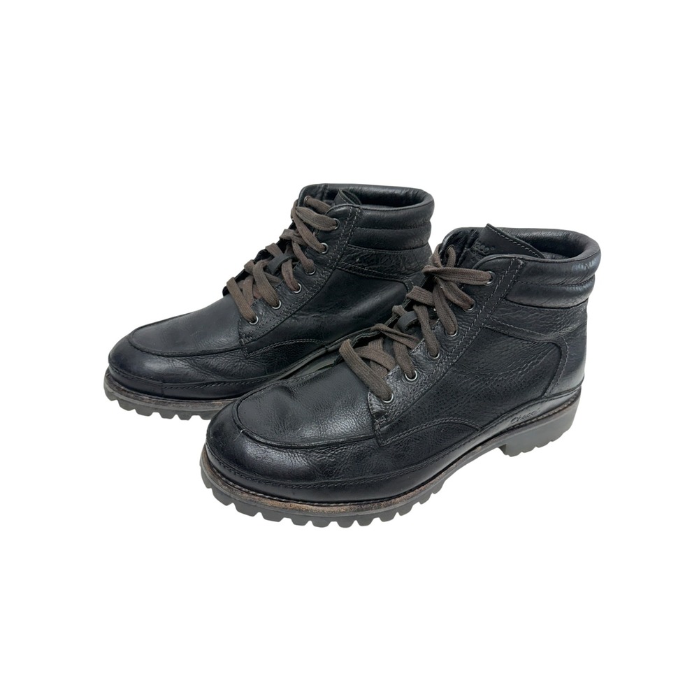 Chaco Yonder Moc Toe Ankle Hiking Boots Mens Black Leather Size 10